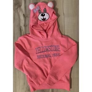 Yellowstone National Park Wild Child Hoodie Kids 4T Infinity Apparel Pink Bear